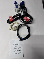 Lot of Mixed Computer Cables HDMI VGA Serial Coax USB Video Cords