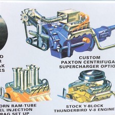 Ford 312 Engine 3in1 Stk Supercharger Hilborn No Headers 125 Lbr Model Parts