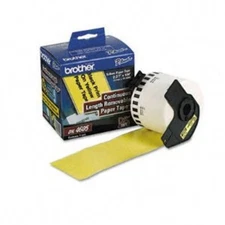 BROTHER INTERNATIONAL CORPORAT DK4605 Paper Tape Yellow Roll 2.44 In X 100 Ft