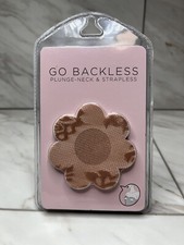 New Go Backless Plunge Neck/Strapless Nipple Covers - 4 Pairs - Beige Nude Color