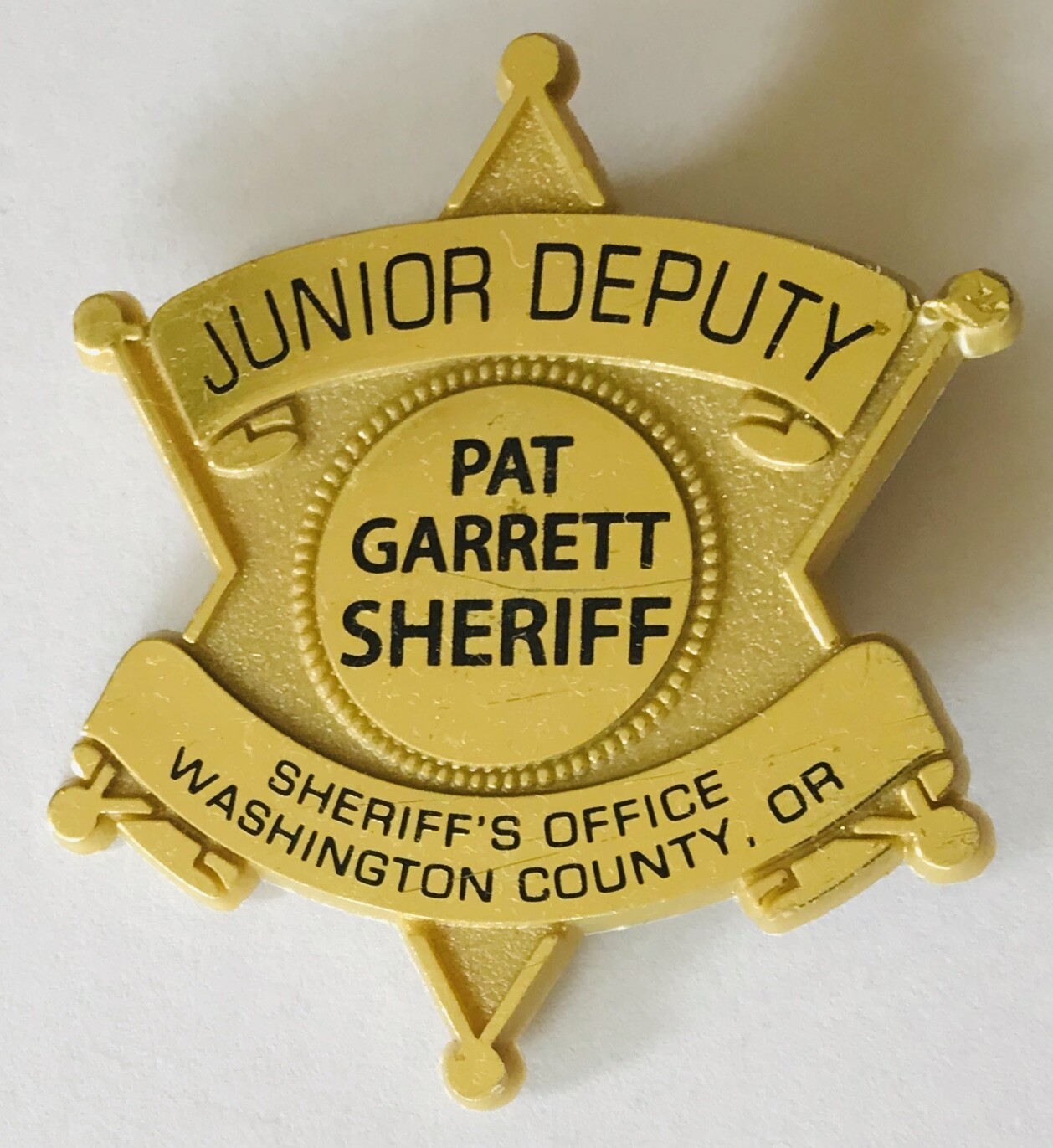 Junior Deputy Pat Garrett Sheriff Washington County Pin Badge Vintage (L45) | eBay