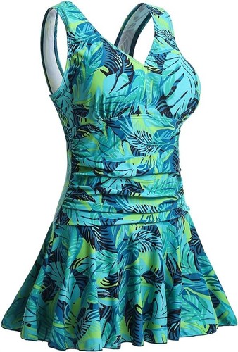 Sommer Mae Damen Übergröße Badekleid Bauchweg Body Shaping Strand Urlaub