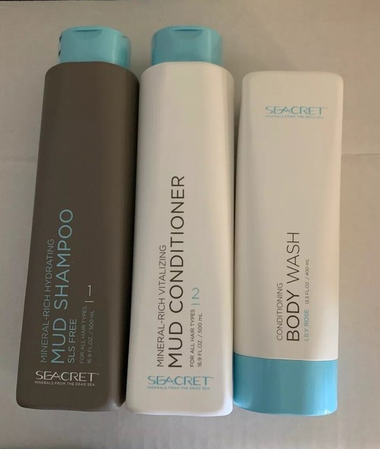 Seacret Body Wash Mineral Rich Mud Shampoo & conditioner eBay
