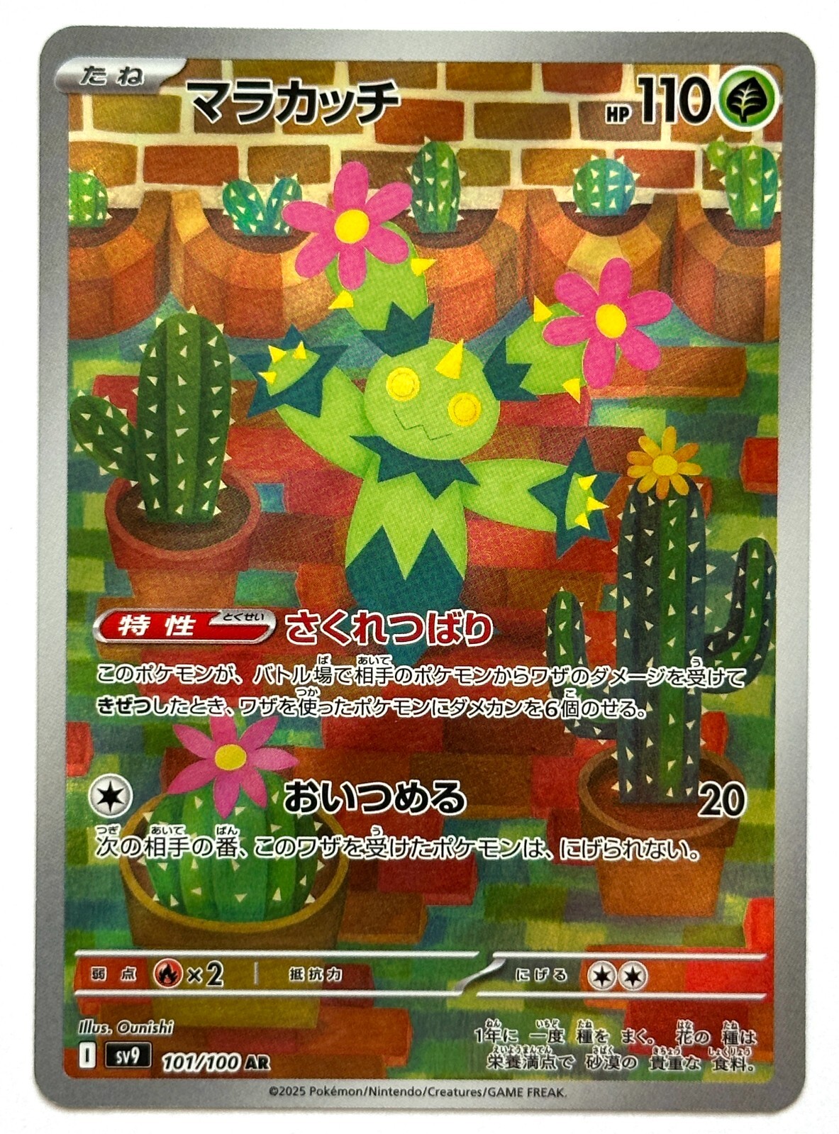 Maractus 101/100 Art Rare - Pokemon TCG-Battle Partners - Japanese -M/NM
