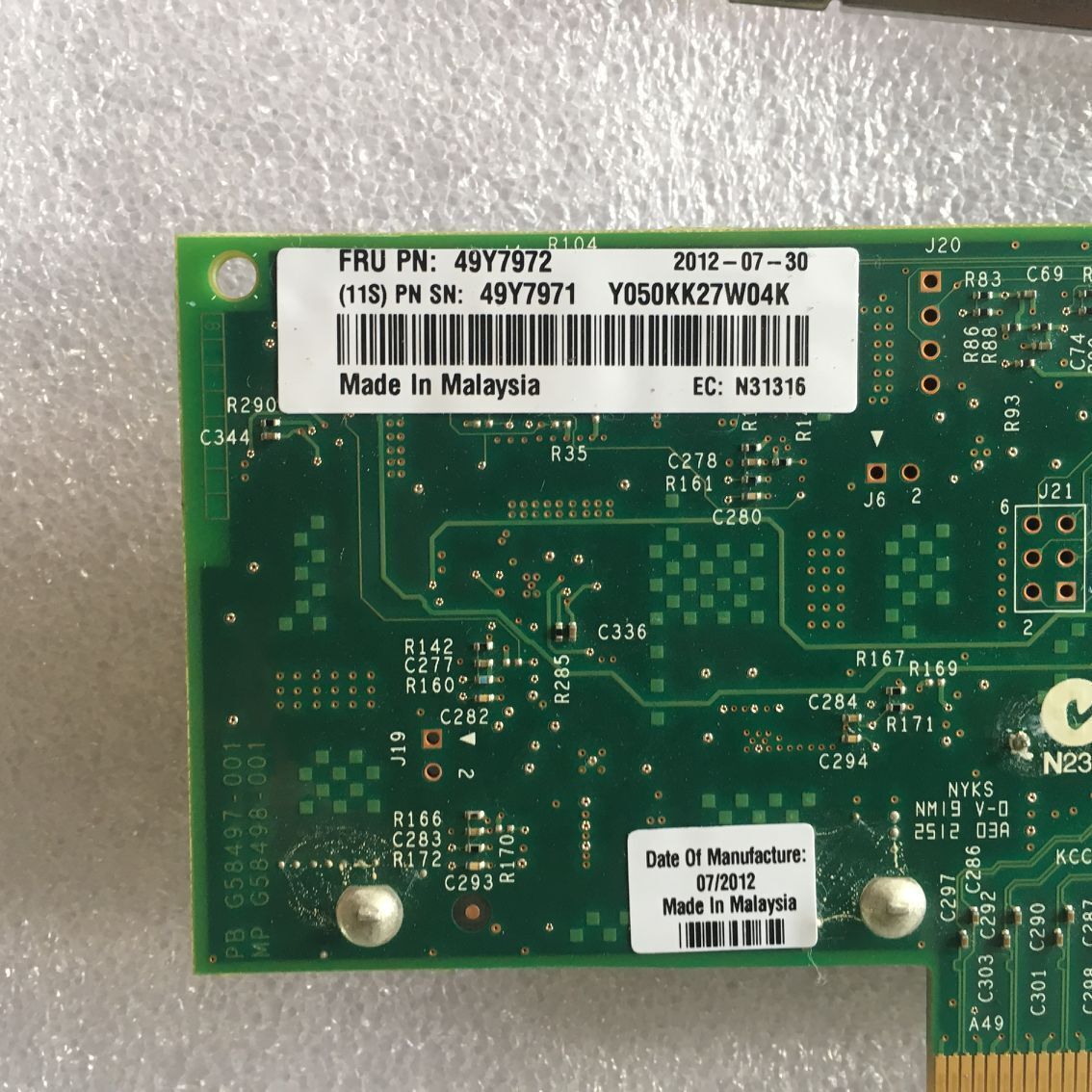 IBM X540-T2 Intel Dual Port 10GbE PCI-Express 8x Adapter BASET