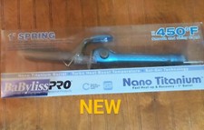 BaByliss PRO Nano Titanium 1" Spring Barrel Curling Iron  Blue NEW IN BOX