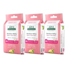 Aleva Naturals Bamboo Baby Hand and Face Wipes - Natural and Organic Ingredie...