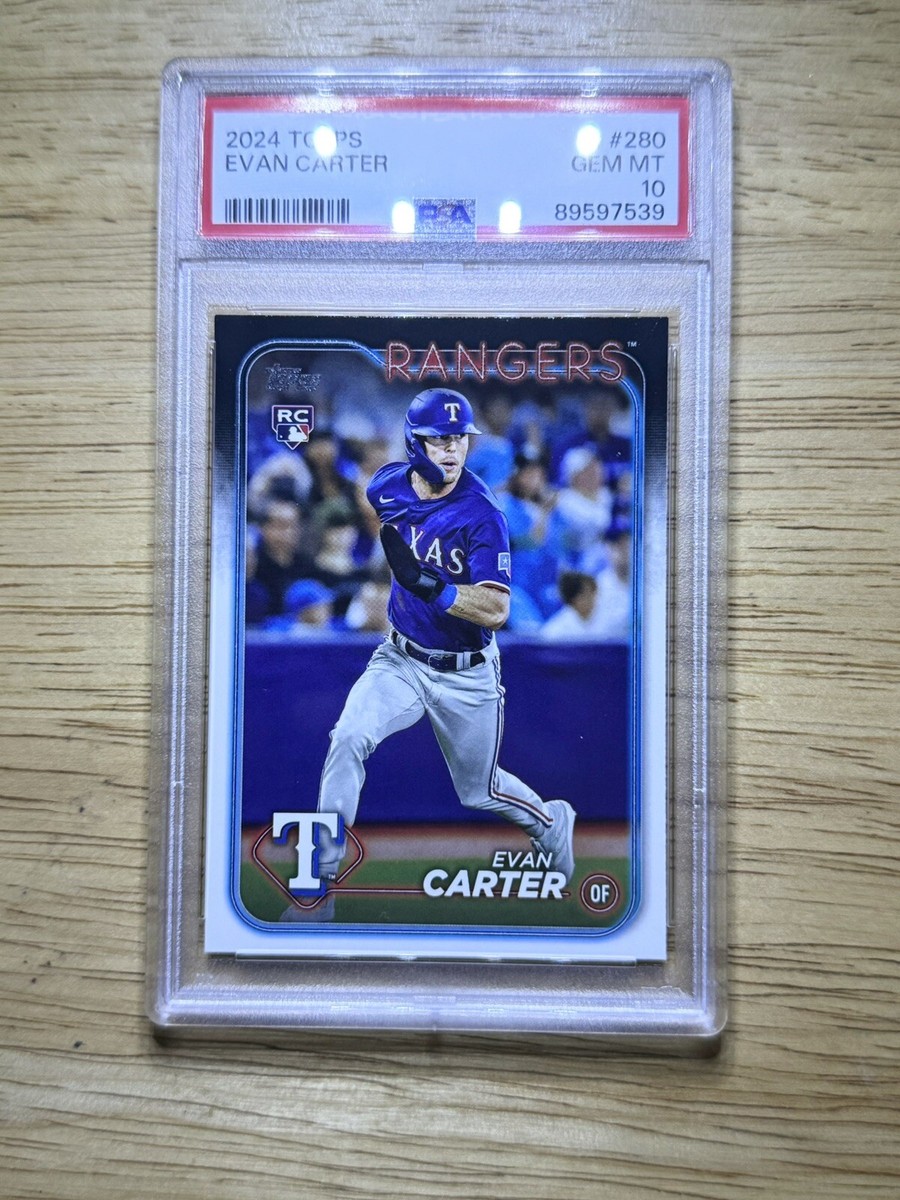 2024 Topps Series 1 - Evan Carter - RC - PSA Gem Mint 10 - Texas