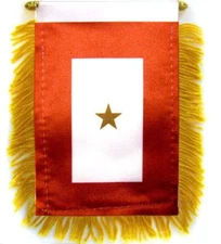 Gold Star Service MINI BANNER FLAG GREAT FOR CAR&HOME WINDOW MIRROR 2 SIDE 