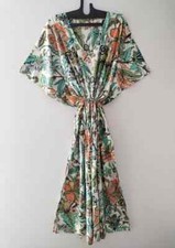 Indian Cotton White Kaftans Summer Dress Night Gown Maxi Bridal Caftan Dress