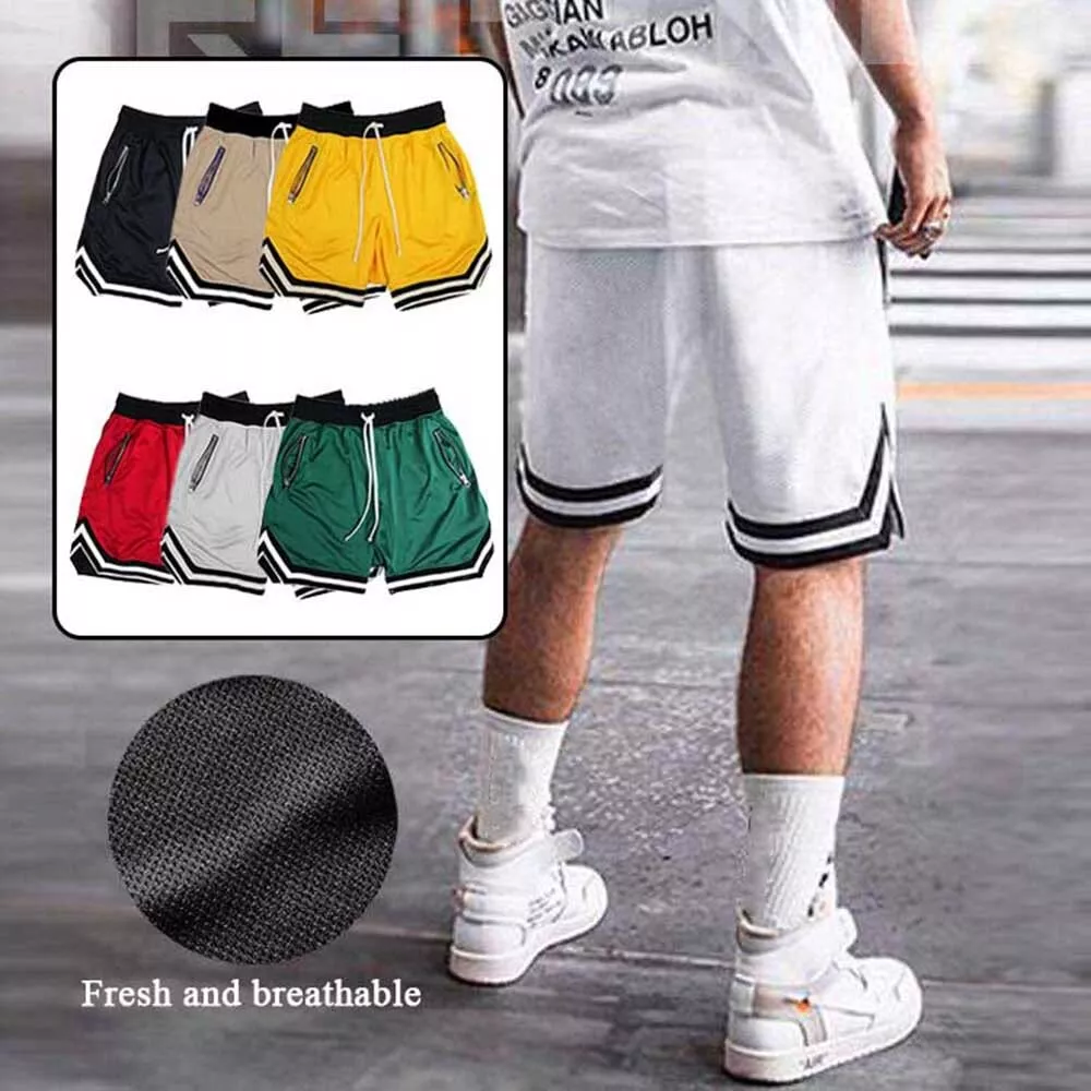 Basketball Shorts Athletic Mesh Pockets Men's Running Gym Workout Quick Dry