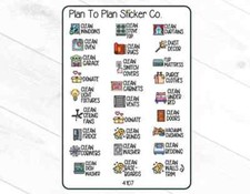 4107 Deep Cleaning Planner Stickers.