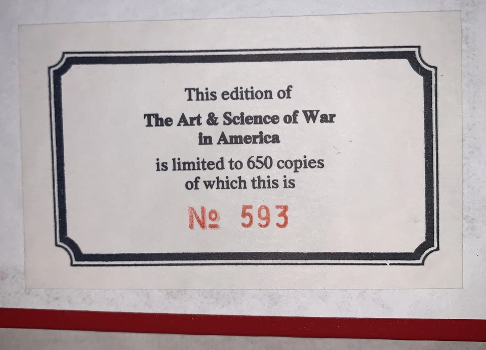 SIGNED, 1 of 650, ART & SCIENCE OF WAR IN AMERICA BIBLIOGRAPHY MILITARY IMPRINTS - Image 2 of 4