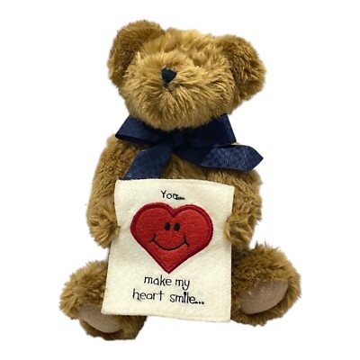 Boyds Bears Smiley B Bear Plush 2004 Vintage Brown Collectors Stuffed Toy 8''
