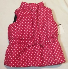 NURSERY RHYME GIRLS RED/WHITE POLKA DOT PUFFER VEST MINNIE MOUSE DISNEY COLORS