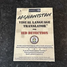 Kwikpoint AFGHANISTAN VISUAL LANGUAGE TRANSLATOR FOR IED/EOD DETECTION, 2008
