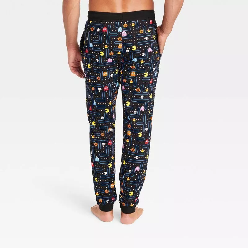Official Namco Men s Classic Pac Man Halloween Comfy Lounge Pants
