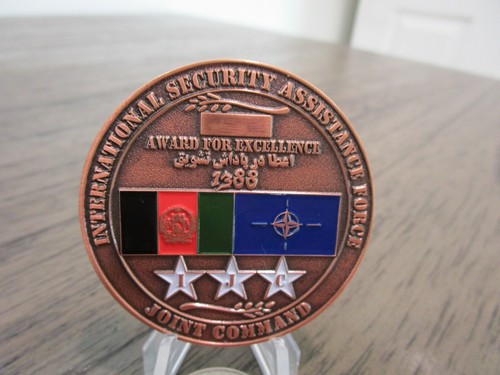 Moneda Desafío Fuerza Internacional de Asistencia de Seguridad Comando Conjunto ISAF GWOT - Imagen 3 de 9