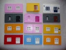 Lego Duplo - WAND  Tür / Fenster / Haus - rot blau weiß gelb rosa grau aussuchen