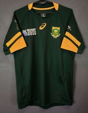 MEN'S ASICS RUGBY UNION SOUTH AFRICA 2015/2016 SPRINGBOKS SHIRT JERSEY SIZE S