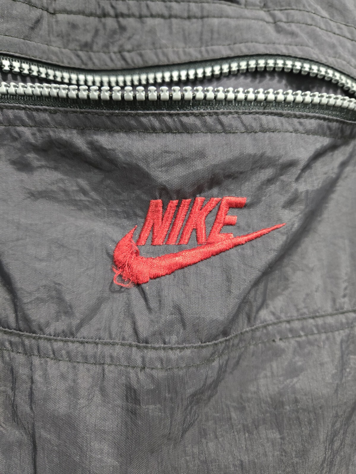 SACAI X NIKE Vintage anni 90 Nike Air Center Swoosh oversize 1 2 zip pullover puffer jacket uomo L