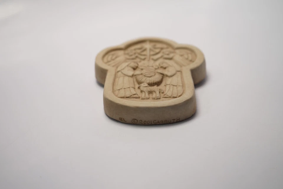 Belén Carruth Mundo en Paz Niño Jesús Pared Placa Piedra Cerámica 2001 Foto 2 de 4