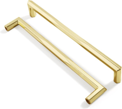Glossy Gold Cabinet Pulls - Modern Drawer Handles (10 Pack, 192mm)