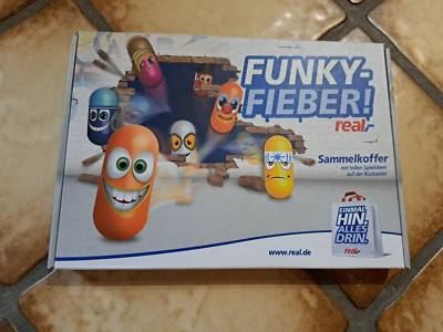 REAL funky beans koffer komplett  face bunt rot gelb Orange blau bohnen Wurf 