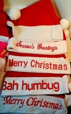 Santa Hat Embroidered Choice Merry Christmas Happy Holidays Camo Plain New