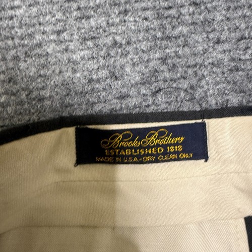 Brooks Brothers pantalone elegante uomo 33x29 grigio plissettato polsini 100% lana made in USA - Foto 8 di 11