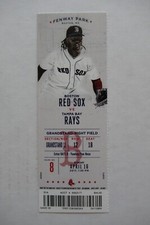 BOSTON RED SOX VS RAYS 4/16/2017 FULL TICKET ~ DICKERSON/BECKHAM/SANDOVAL HRs