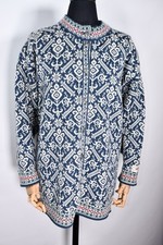Vintage Dale of Norway 100 Wool Fair Isle Made in Norway Long Sweater size L