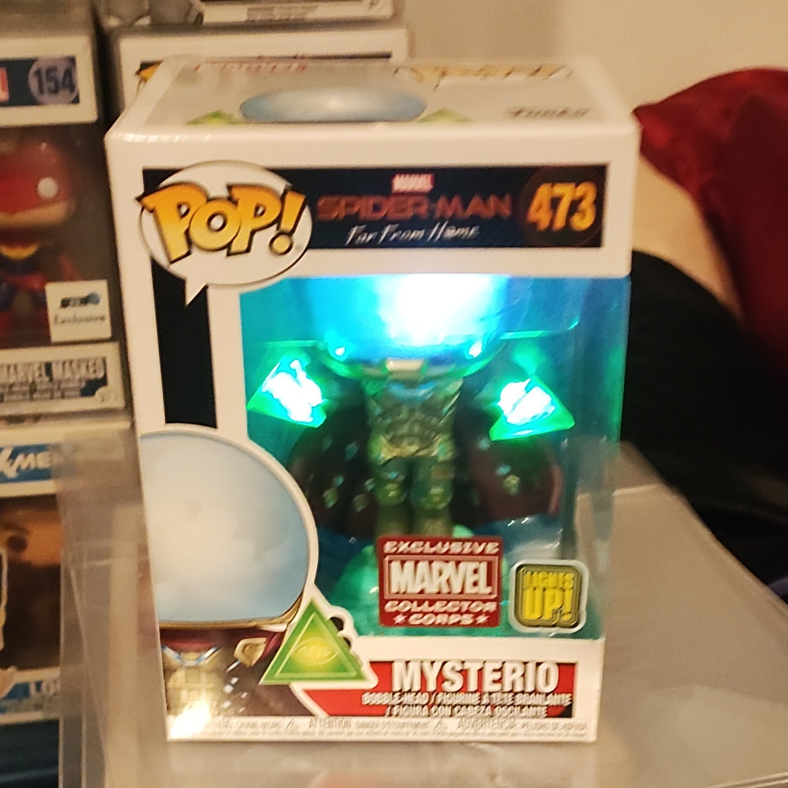 Funko Pop! Vinyl Marvel Spider-Man Far From Home Mysterio Lights Up MCC #473