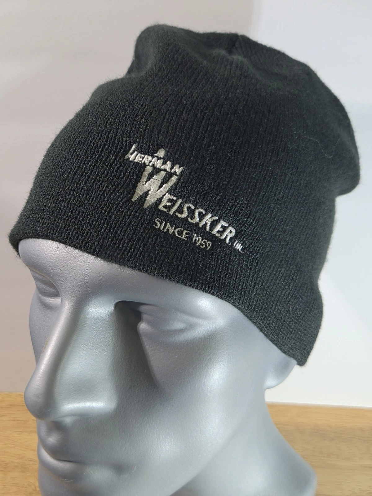Herman Weissker Inc Black Beanie Knit Hat Adult One Size