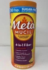 Metamucil Fiber Supplement, Orange Sugar Free, 130 Servings, 26.6 oz EXP 2027