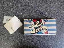 Cartera Disney Loungefly Azul Ariel La Sirenita Triple Plegable Nueva con Etiquetas