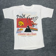 Pink Floyd Momentary Lapse Tour 1987 Short Sleeve Graphic Tee Single Stitch