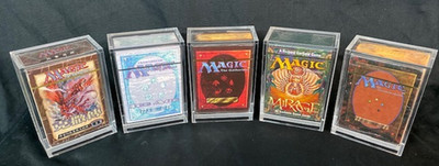 5X Acrylic Display Case 4th Ice Age Urzas Saga Flesh & Blood 60011 MTG Mirage