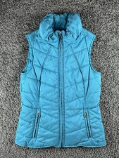 Ariat Women  s Puffer Vest Teal Size Small Paisley Lining Horseshoe Zipper