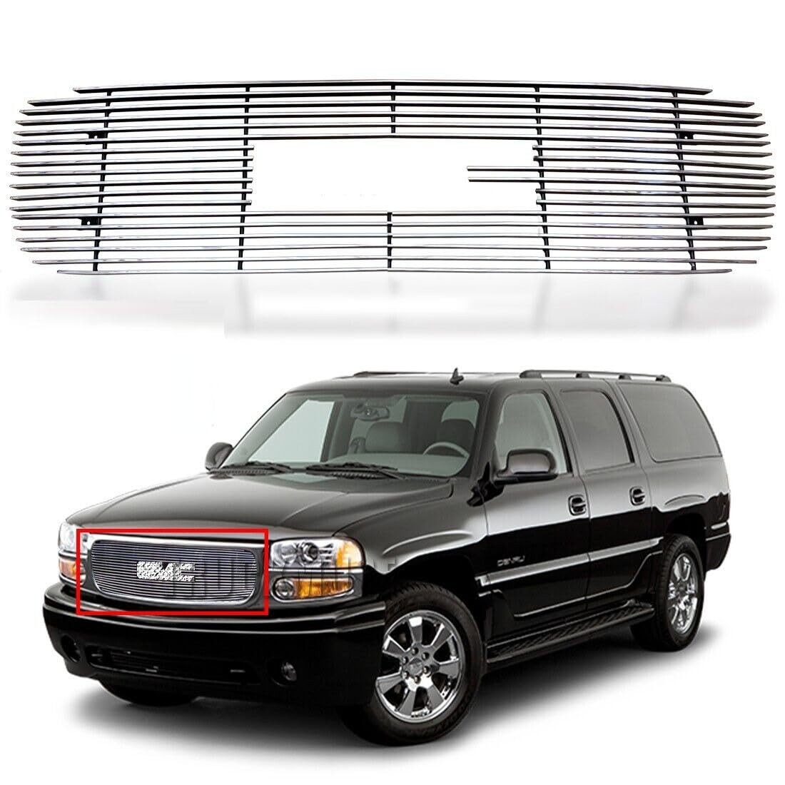 For GMC Sierra Yukon Main Upper Aluminum Horizontal Billet Grille Grill
