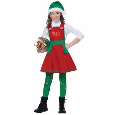 Elf In Charge Weihnachtsmann Helfer Weihnachtsfest Verkleidung Mädchen Kostüm