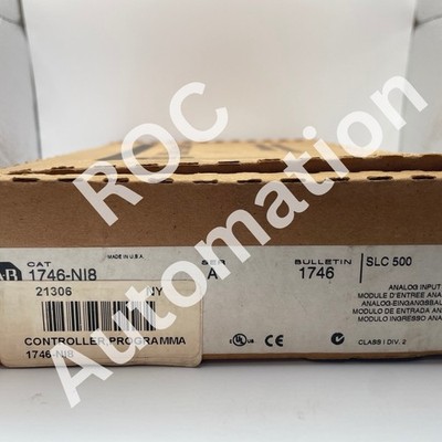 Open Pre-owned Allen Bradley 1746-NI8 /A SLC 500 8-Channel Analog Input Module