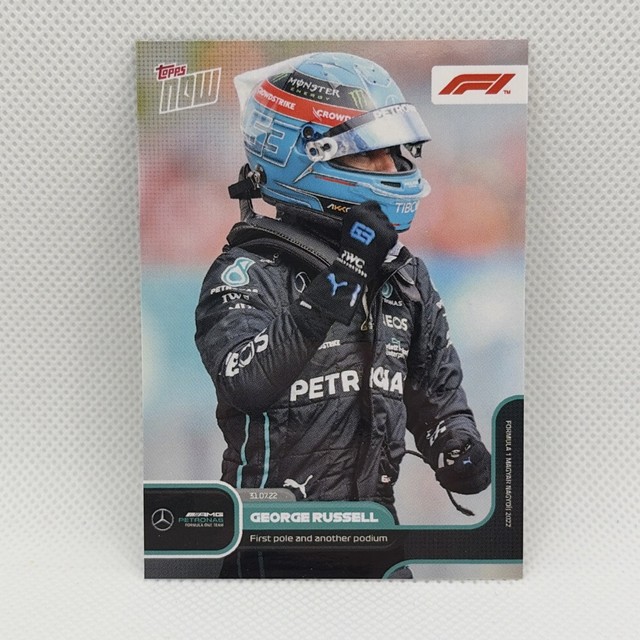 2022 Topps Now F1 #48 George Russell 1st Pole & Another Podium Formula 1