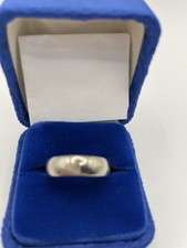 Sterling Silver Wedding Band - Size 6 And 1/2 . Lovely Condition. 1/4 Inch Wide.