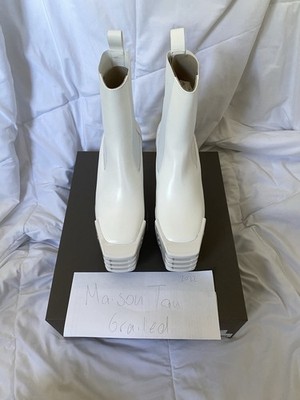 RICK OWENS GREEN KISS BOOTS size 41 Or uS 8