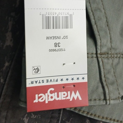 Wrangler Five Star Heritage Relaxed Fit Green Stretch Cargo Shorts 10'' Inseam
