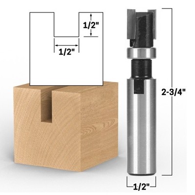 1/2'' 2 Piece Assembled Flush Trim Template Router Bit 1/2'' Shank - Yonico 14054