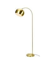 Floor Lamp Kotenay Gloss Brass Effect Retro Luxury Living Room Minimalist
