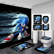 Super Sonic Shower Curtain or Bathroom Sets, Super Sonic Cartoon Theme