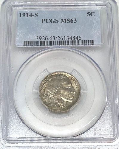 1914-S  Buffalo Nickel - PCGS MS63